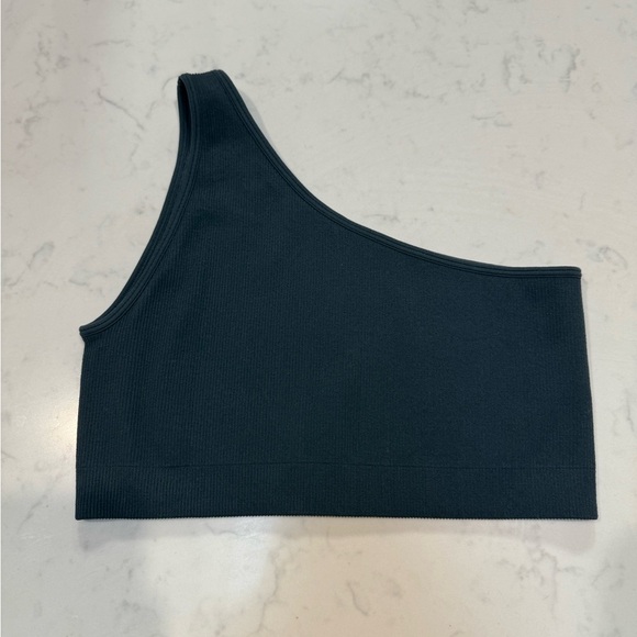 Set active One-Shoulder Black Sports Bra - Picture 4 of 4